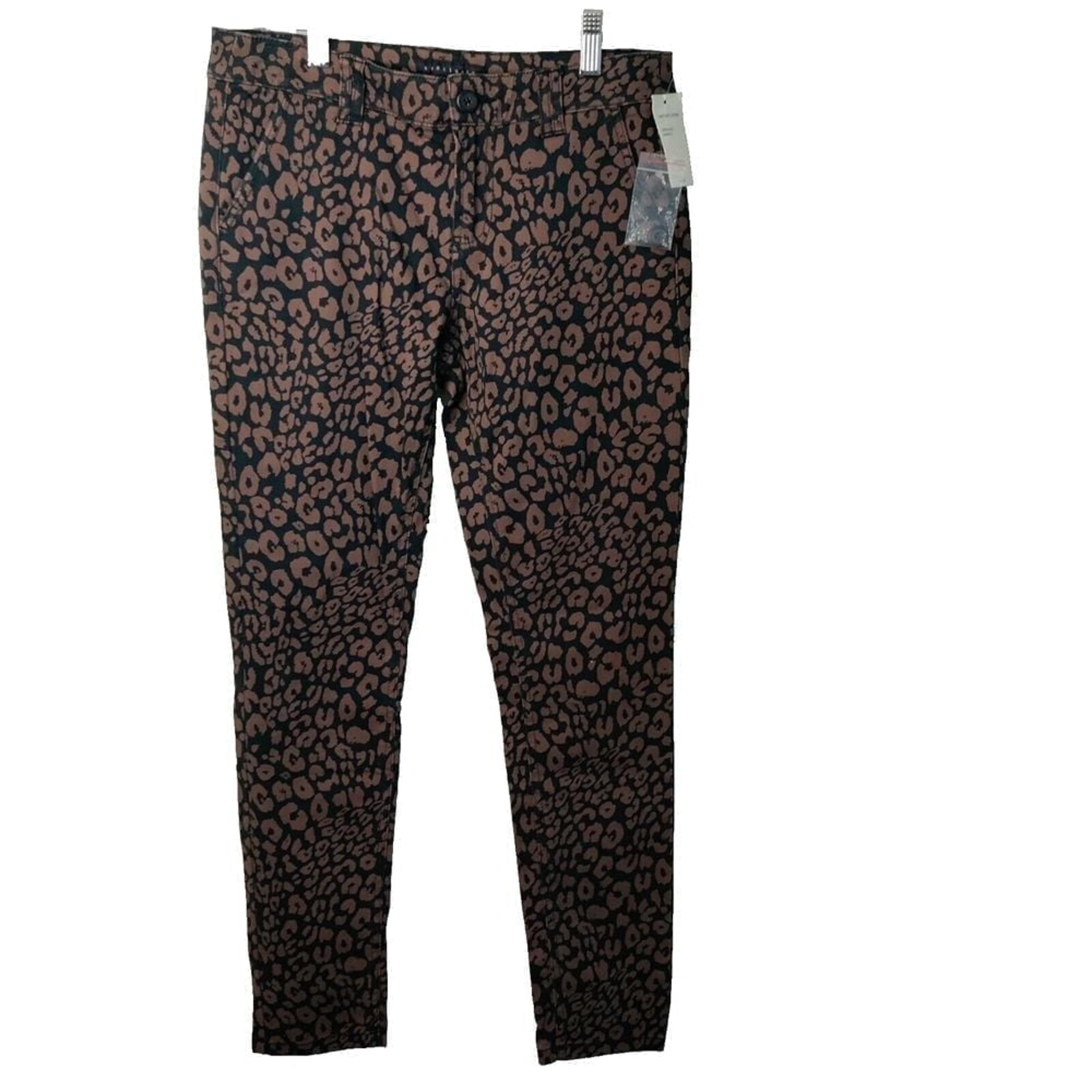 Anthropologie Sanctuary Women 26 Leopard Print Pant Twill Spandex Art 2 Wear NWT
