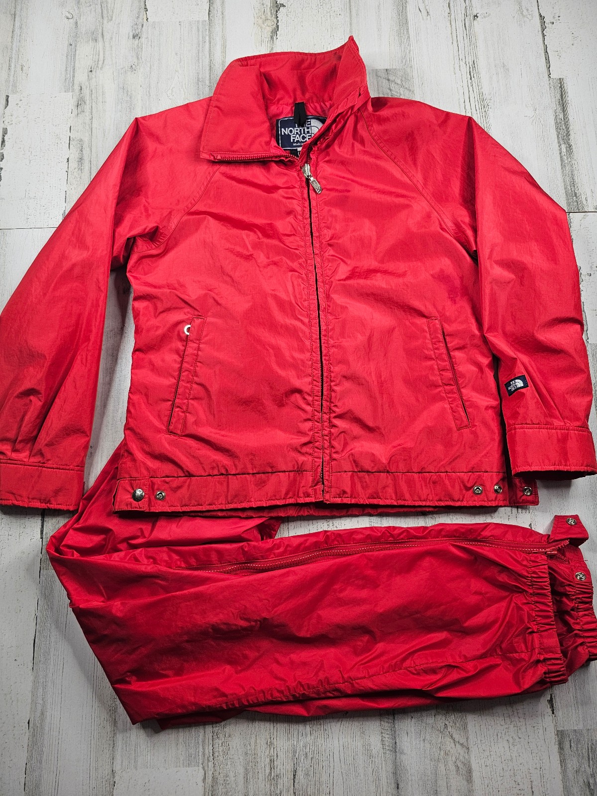 The North Face Gore-Tex Vintage Nylon 2 Piece Made In USA Red Track Suit Men's M