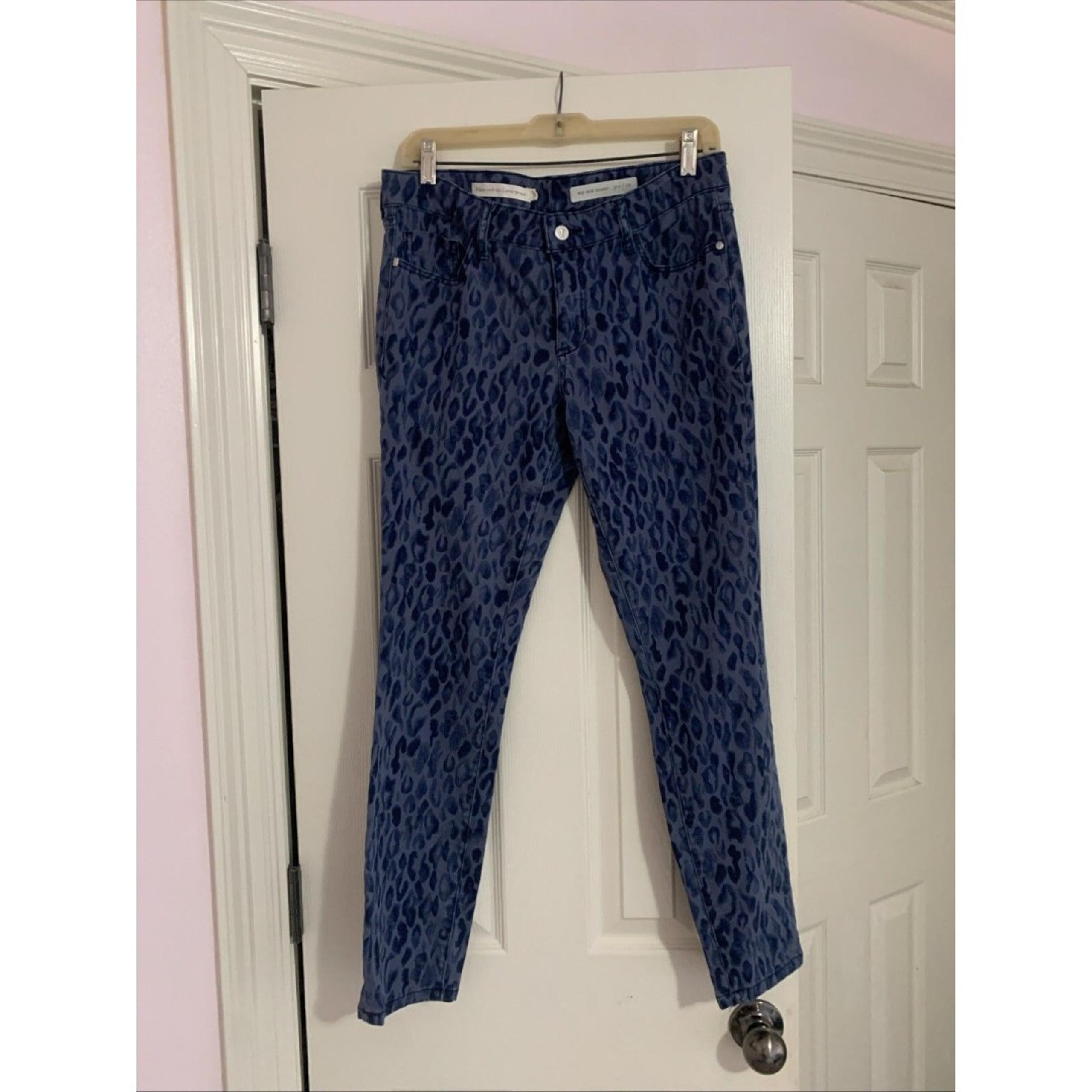 Anthropologie Pilcro And The Letterpress Leopard Mid Rise Skinny Jeans Womens 29