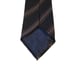 ERMENEGILDO ZEGNA Wool BlendTie Necktie ITALY Designer STRIPE Navy Brown EUC