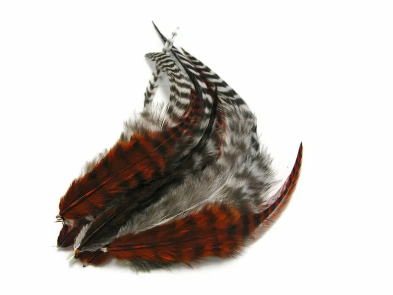 Natural Tone Short Hair White Farm Rooster Extension Wholesale Feather (Bulk)
