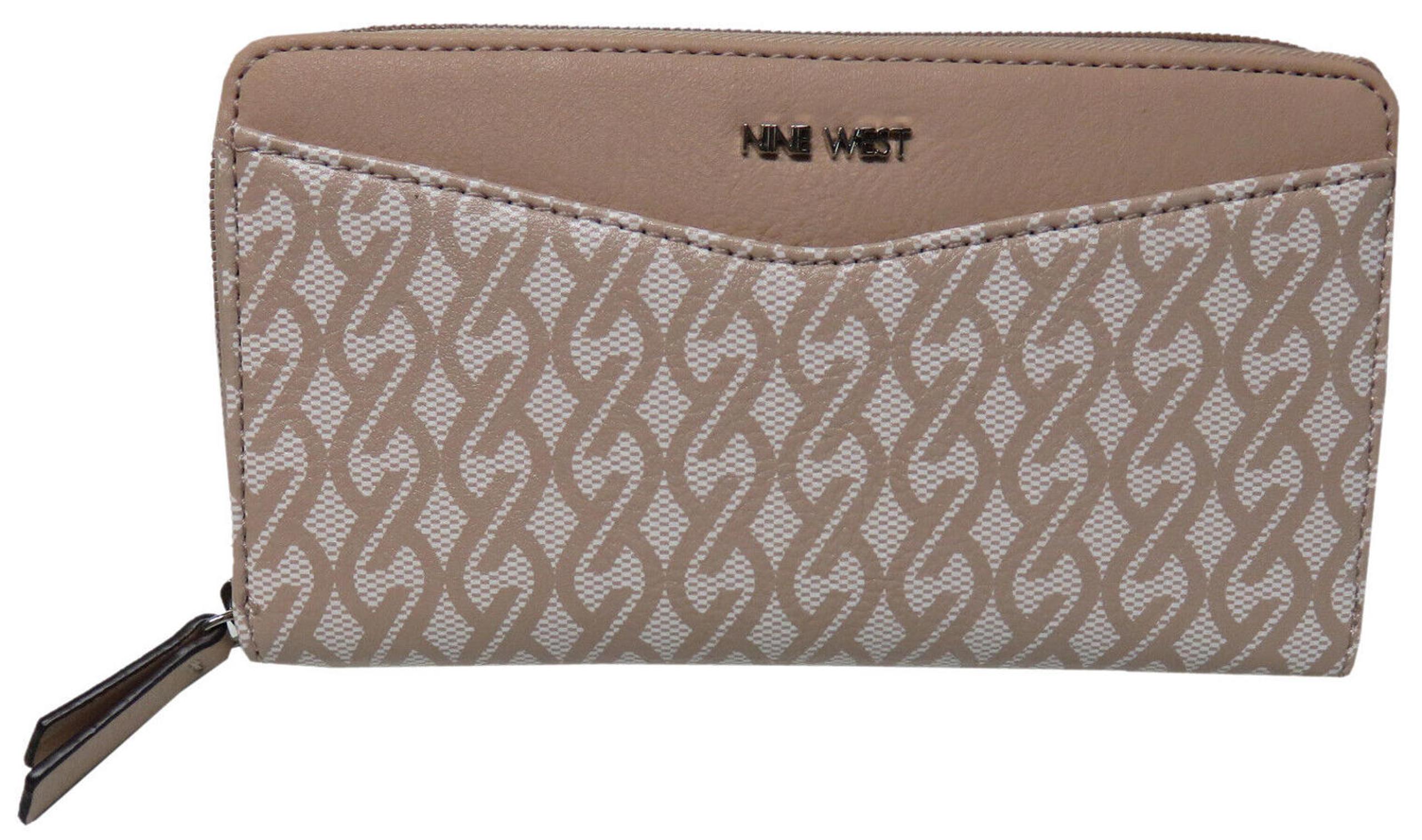 Full of Sparkle Zip Around Wallet Beige - Nine West
