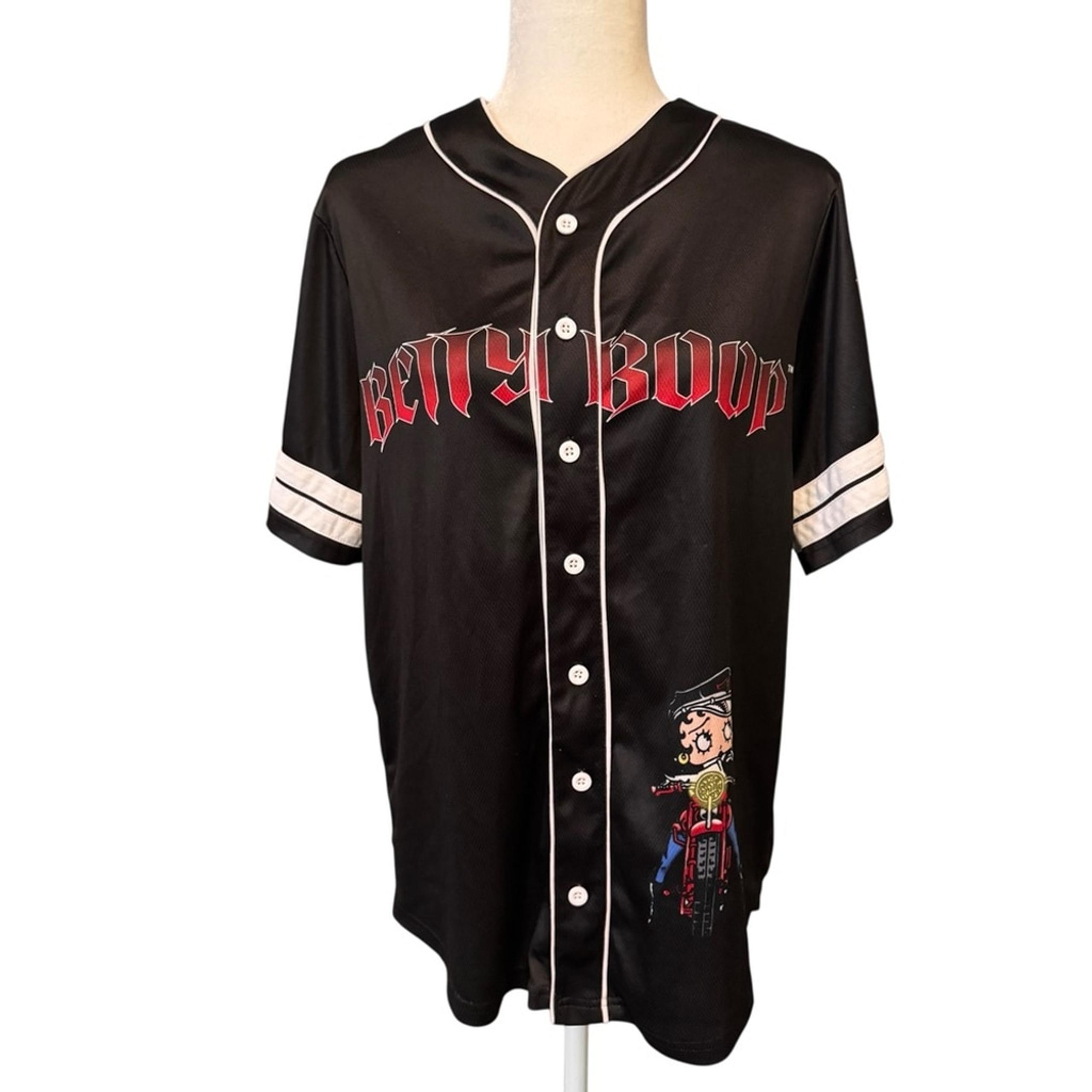 Betty Boop Biker Babe Baseball Jersey
