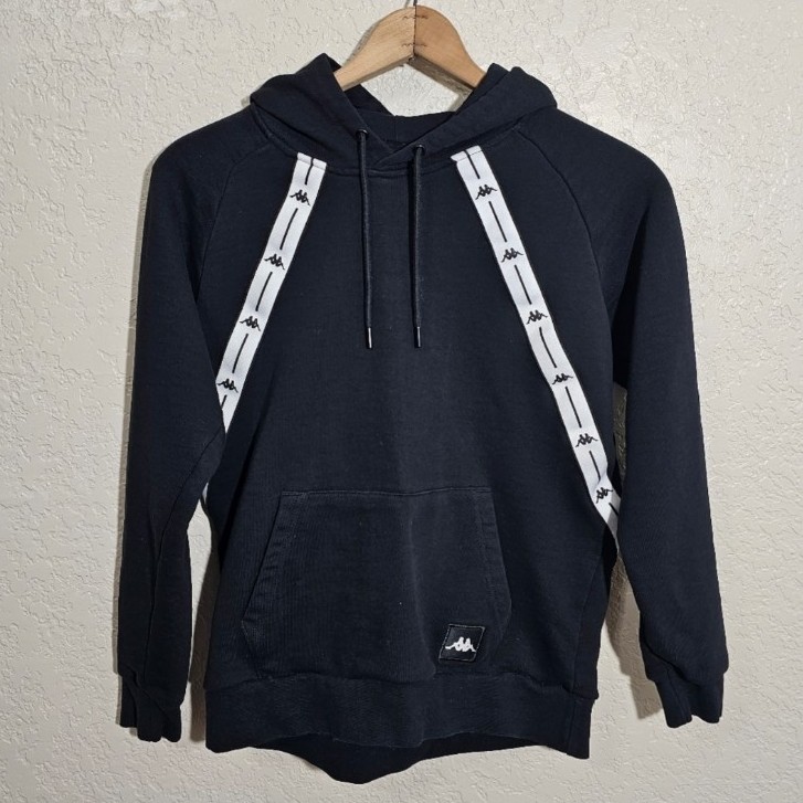 NWOT Kappa Black/White Cotton Blend Hoodie