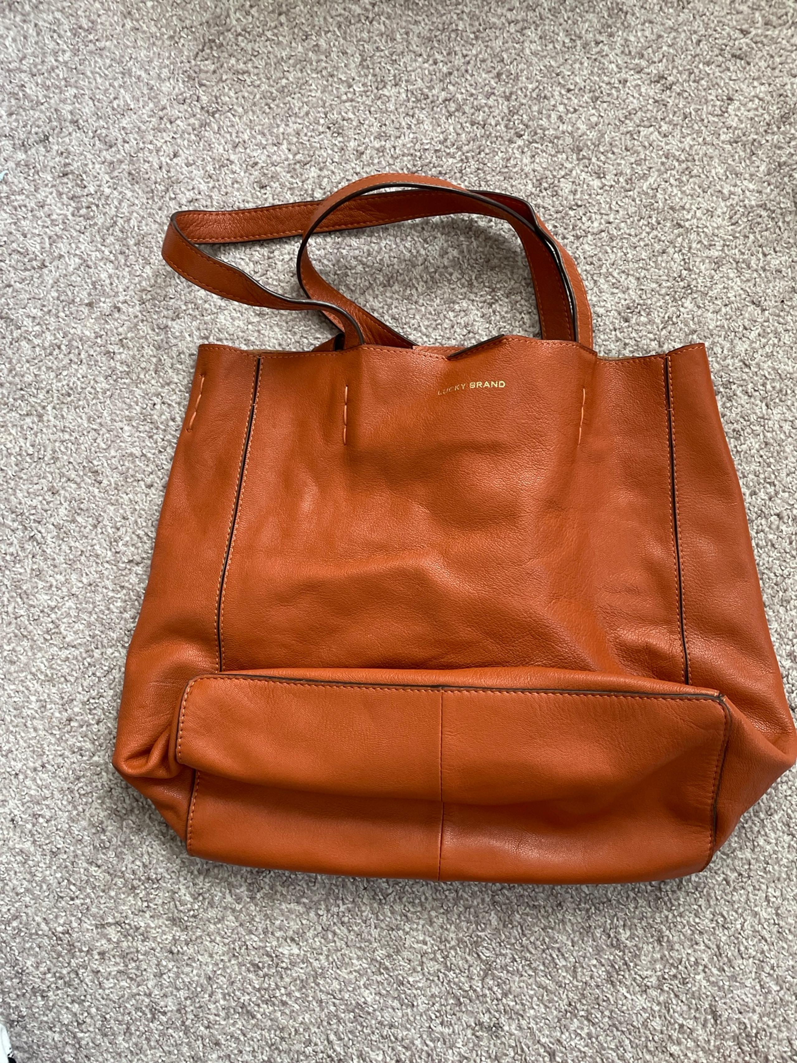 Lucky Brand Leather Suede tote bag