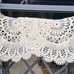 New Handmade crochet large mandala table and white cloth beige round 17”