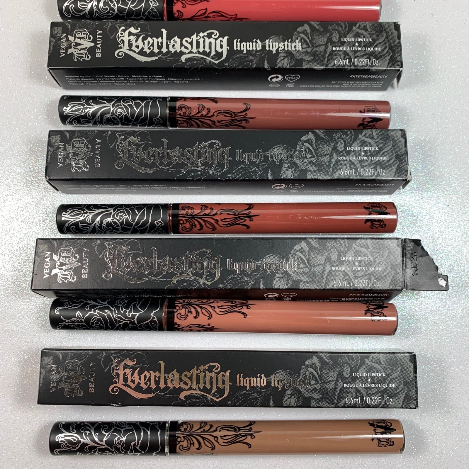 KVD Everlasting Liquid Lipstick Bundle of 6 & UD Perversion sale Liner NWOB