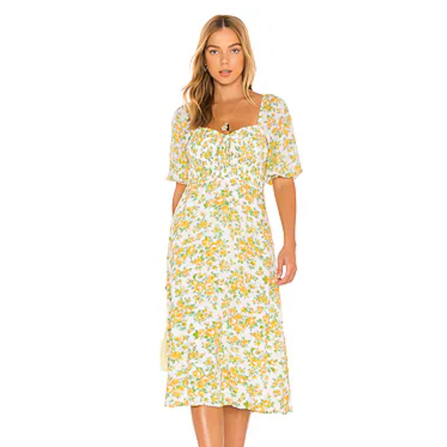 Revolve / Faithfull the Brand Velika Morello Floral Smocked Midi Dress - 8