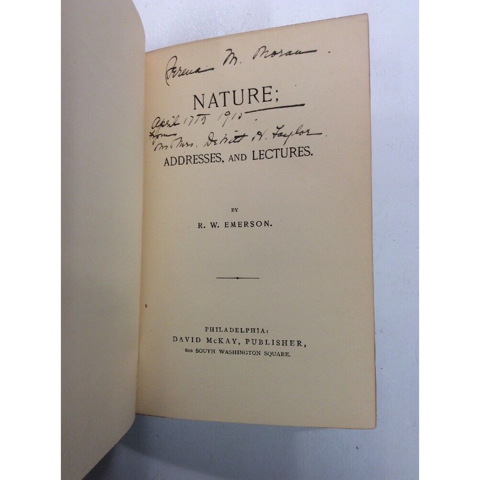 Nature Addresses And Lectures circa 1890 Hardback RW Emerson BookGnu