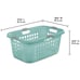 Ultra 2 Bushel Plastic Stackable Clothes Laundry Basket, Aqua (6 Pack)