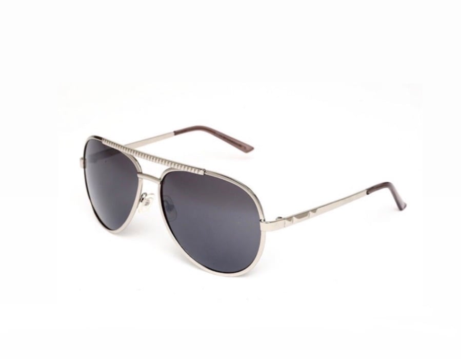 BCBG MAXAZRIA B879 Chrome Silver Aviator Sunglasses