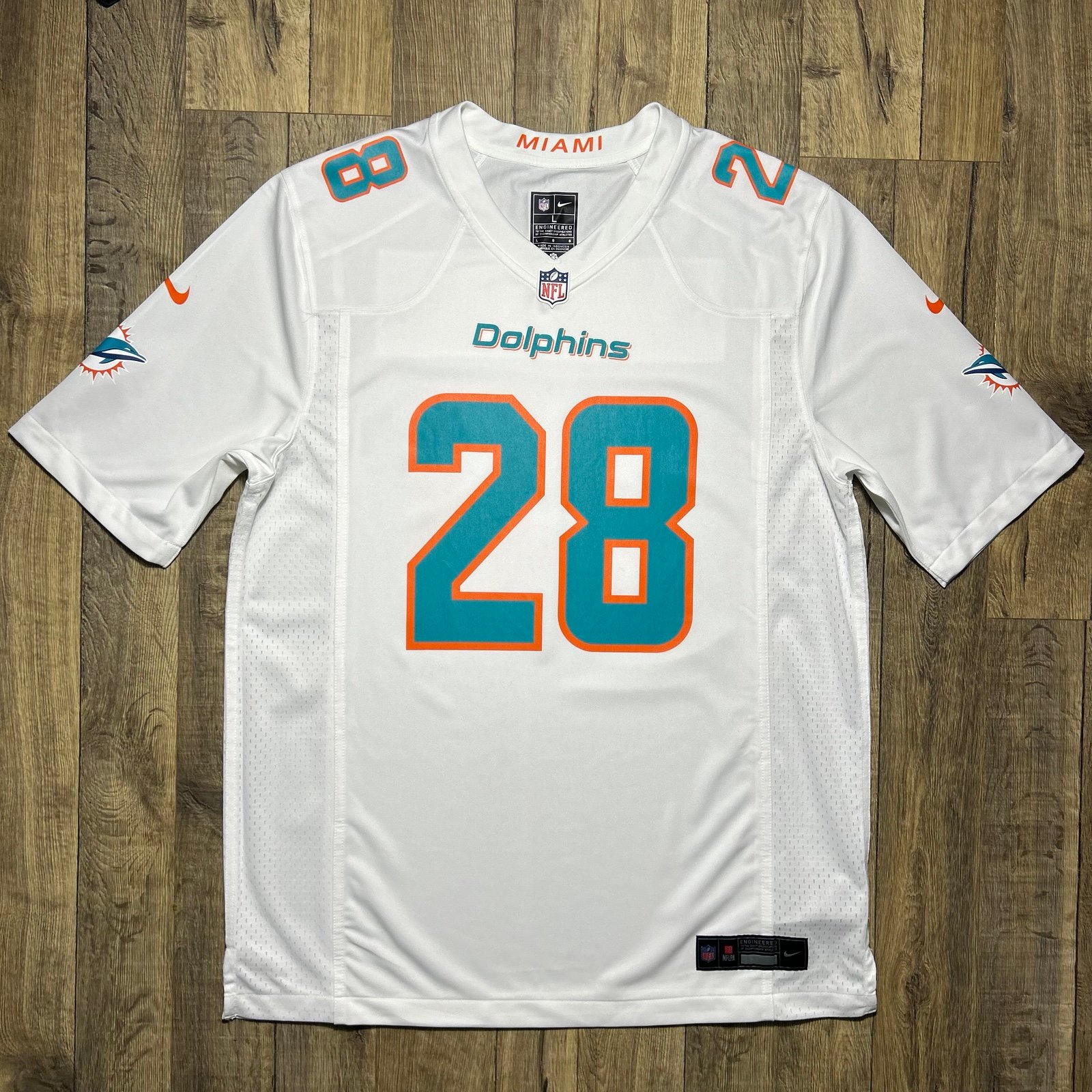 New Miami Dolphins De'Von Achane Nike NFL Football Game Jersey Men’s Large 130