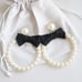 For Love & Lemons Bowtie Pearl Hoop Earrings