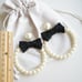 For Love & Lemons Bowtie Pearl Hoop Earrings