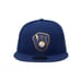 New Era Men 59Fifty MLB Milwaukee Brewers Glove Alternate Royal Blue Fitted Hat