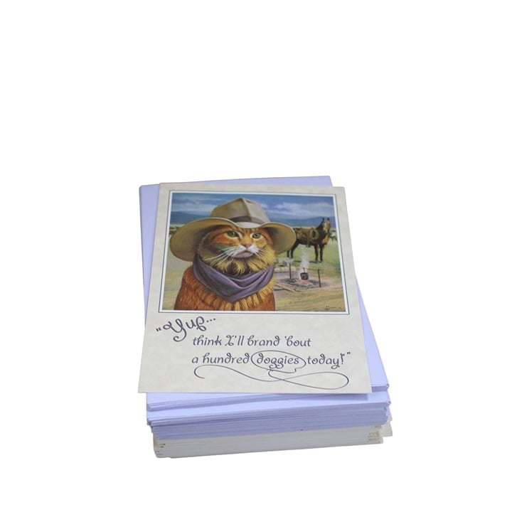 60 The Cattle Drover Cat Greeting Card by Bryan Moon Cards Blank 92376 Vintage