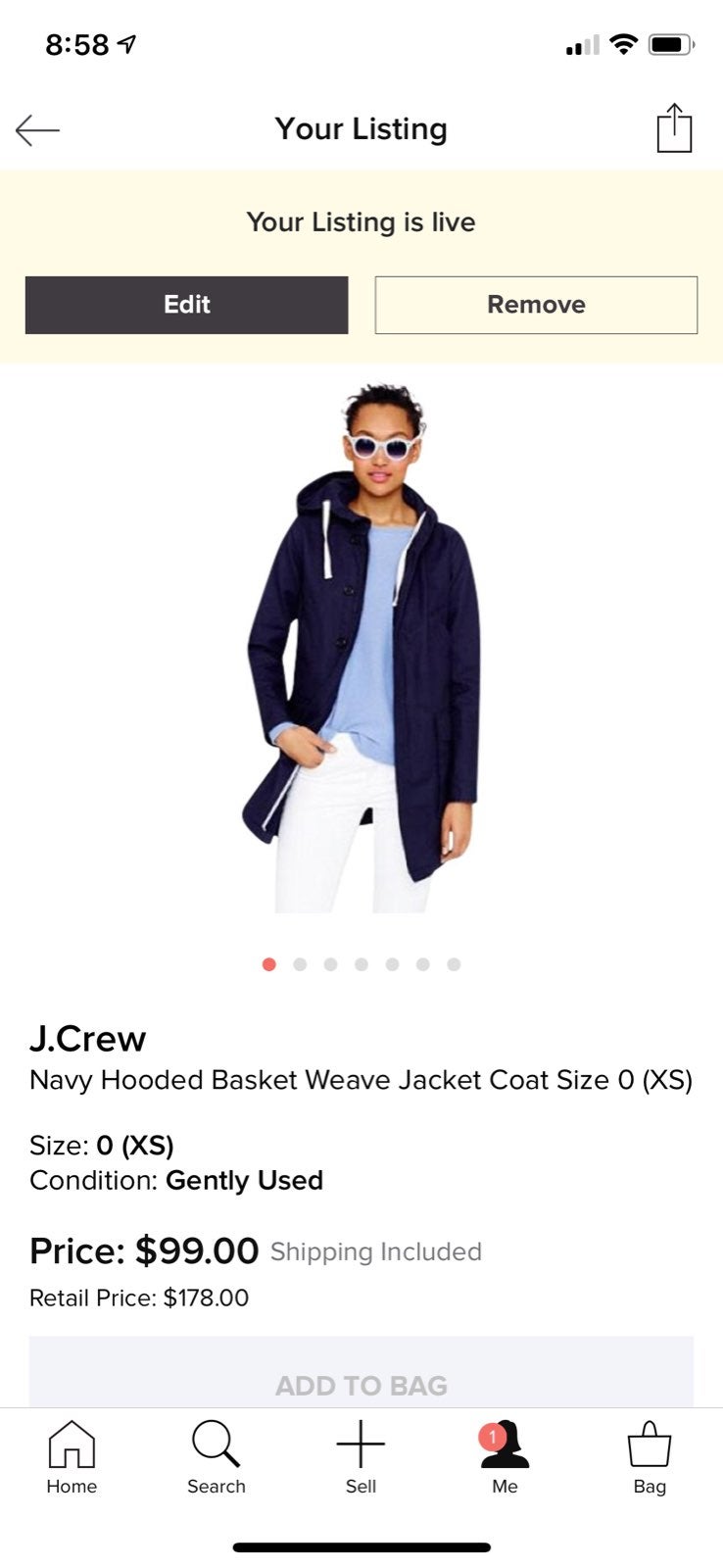 J crew Basketweave Jacket