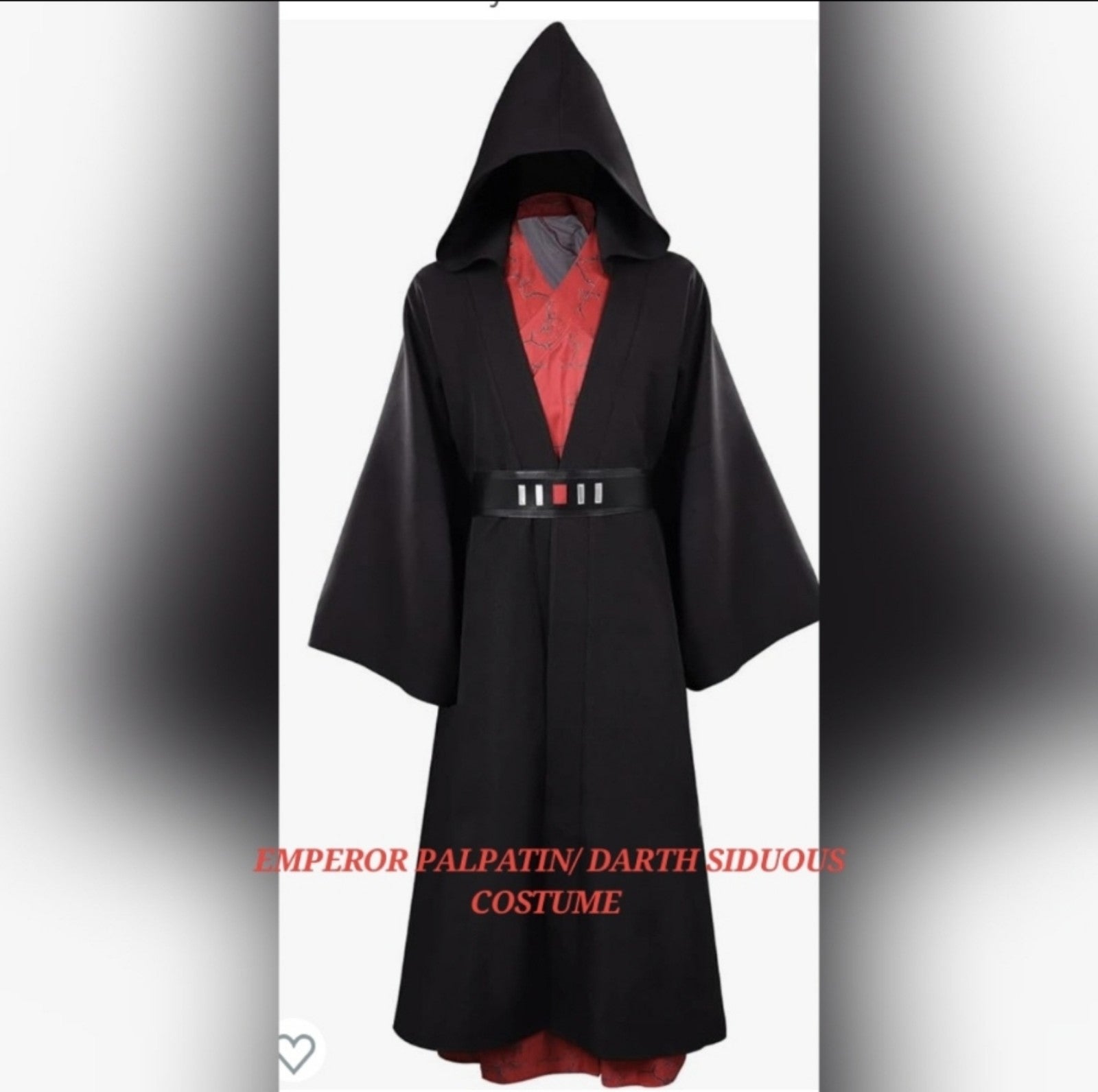 Costume Emperor Palpatine /Darth Siduous Cosplay Hooded Cloak Cape Brand New Nev