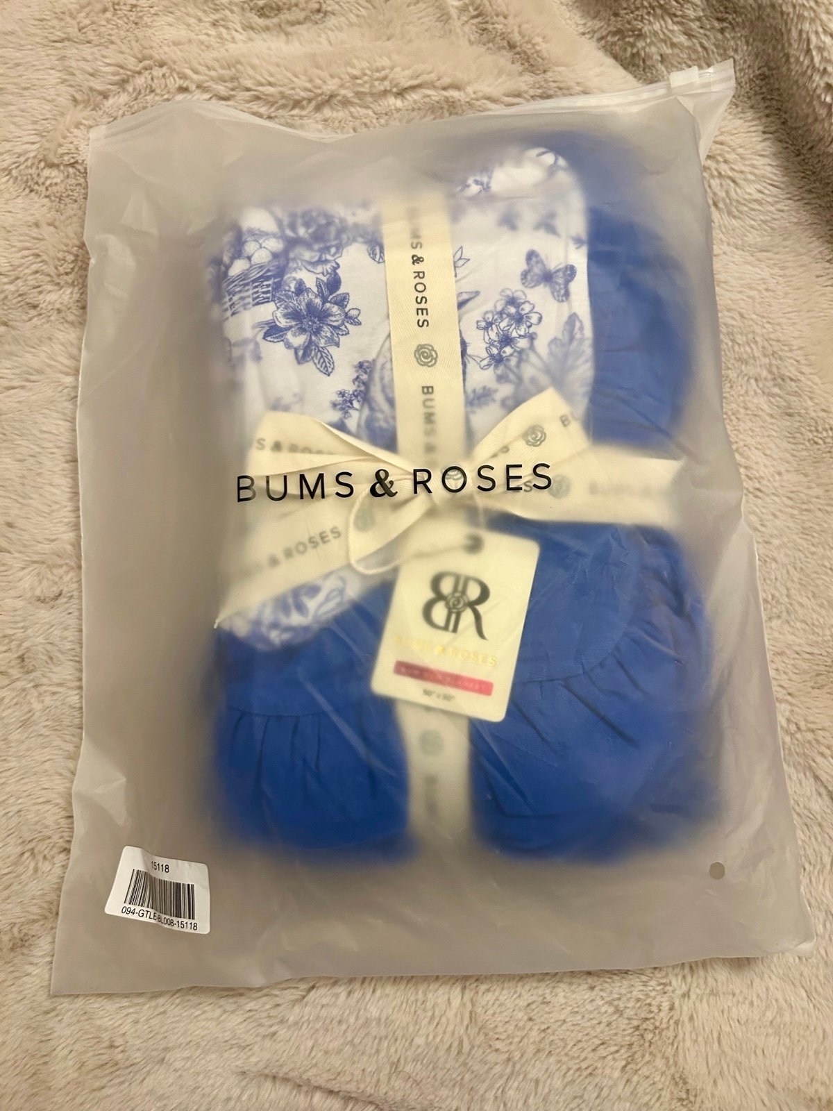 Bums and Roses Hoppy You’re Hare Ruffle Blanket