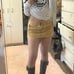Y2K extreme low-rise yellow/khaki Abercrombie & Fitch super mini skirt