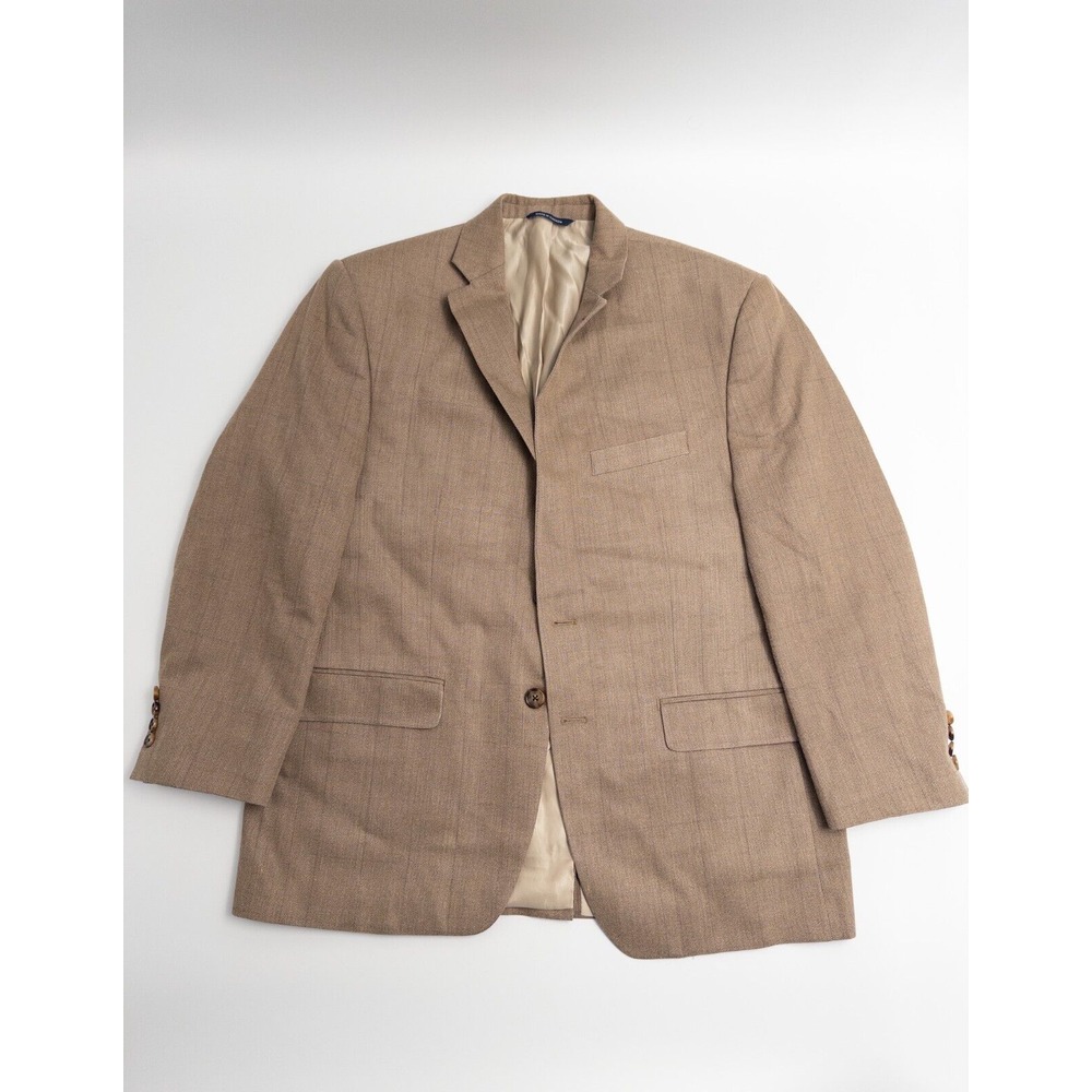 Ralph Lauren Blazer Mens 42R Light Brown Sport Coat 2 Button Made in Canada