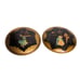 Two Turkish Dancing Dervishes Copper Wall Hanging Plates - 5.25 Inches