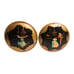 Two Turkish Dancing Dervishes Copper Wall Hanging Plates - 5.25 Inches