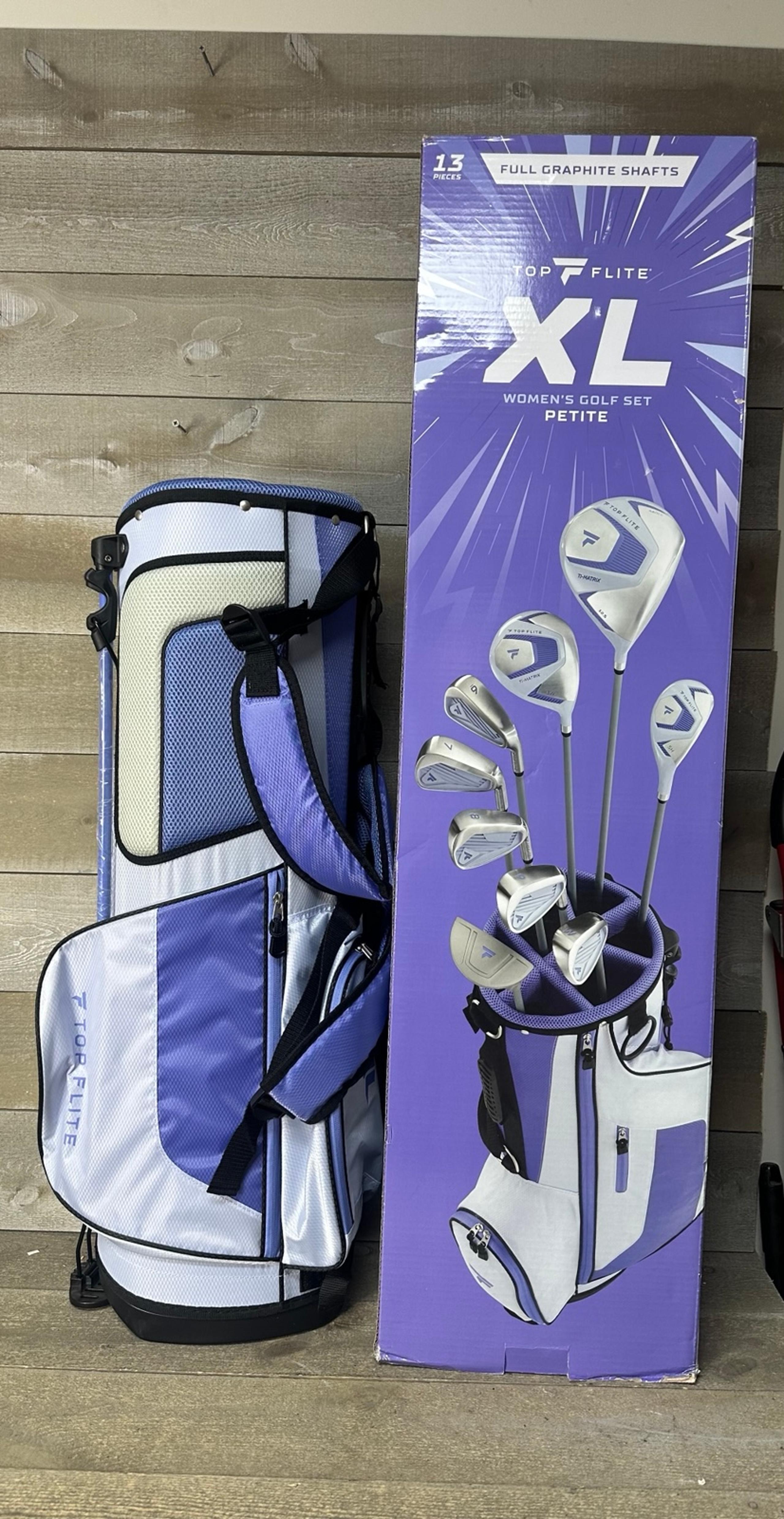 BAG ONLY Top Flite Women’s 34" XL Ti Golf Club Lavender Dual Strap Super Light