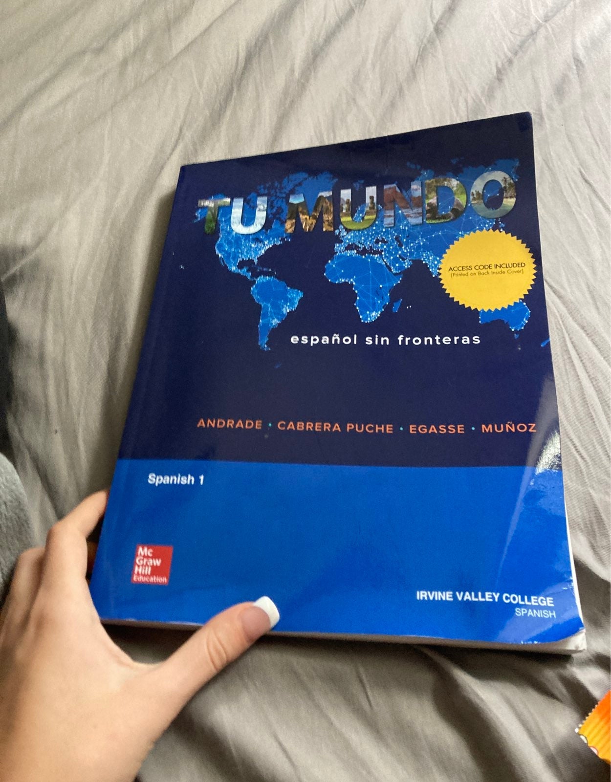Spanish one book tu Mundo Plus connect c