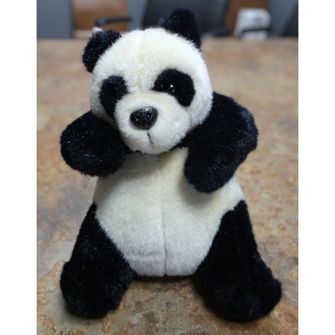 Vintage Sounds Prints Panda Stuffed Animal 1999 12 Inches