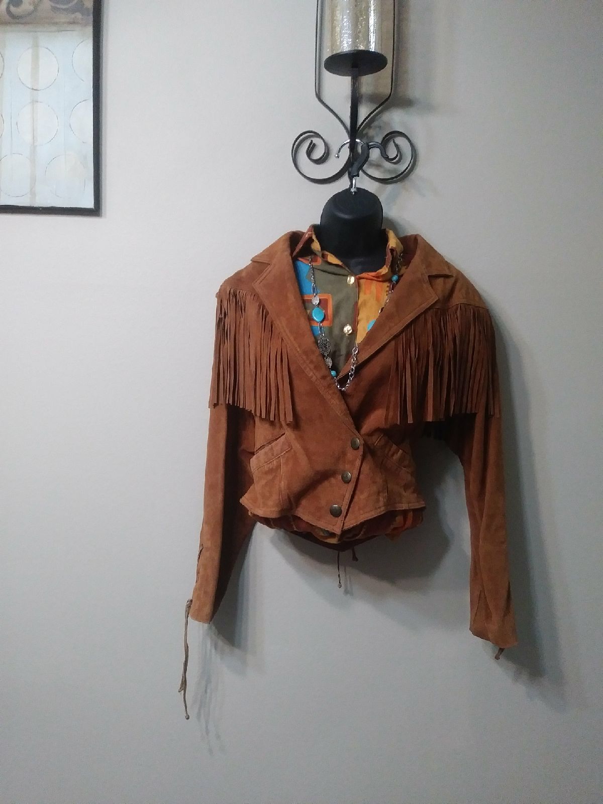 Vintage fringe suede jacket