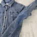 Woolrich Flannel Shirt Men Large (Meas. Med) Heather Blue 100% Wool Pit Gussets