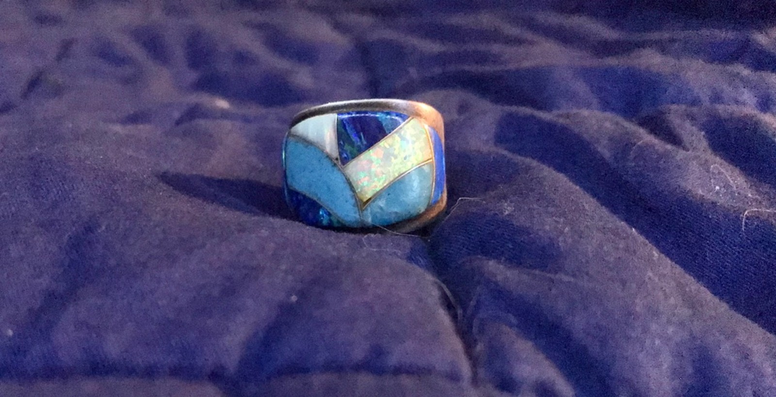 Handmade Turquoise and Blue Opal Ring