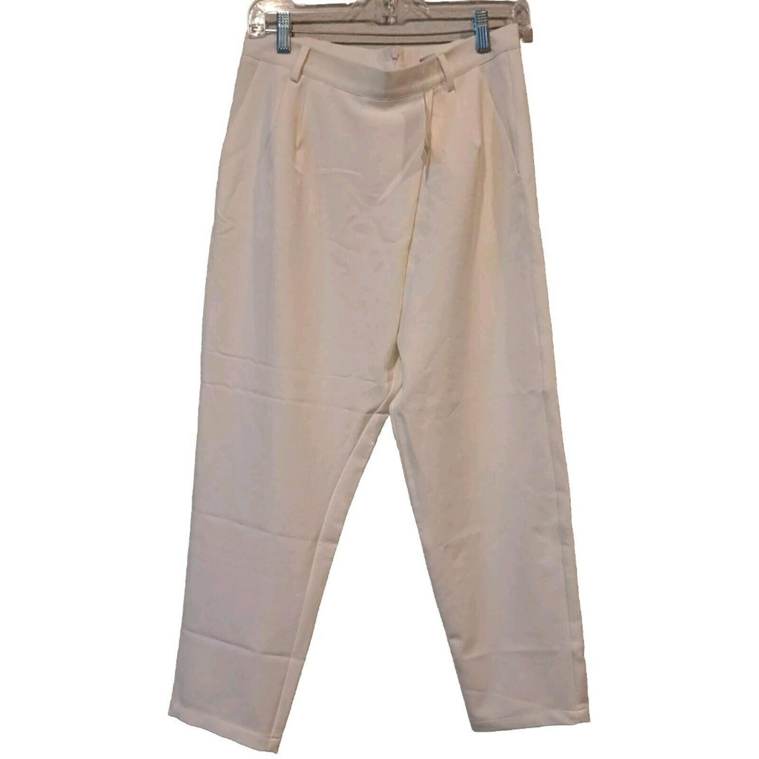 Bar III Barcelona Women's Pants in Washed White Flap Pockets Size M NWT Macy's