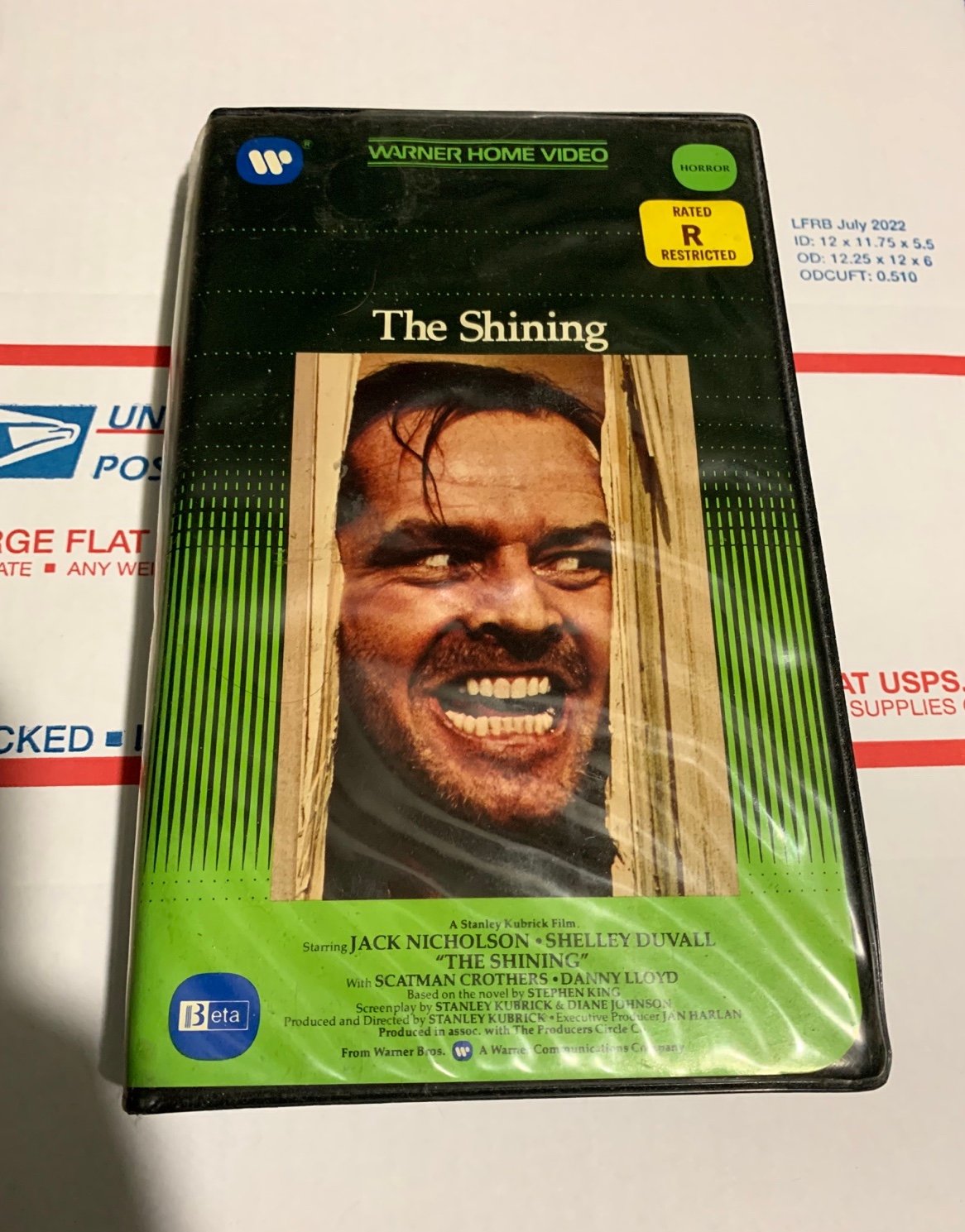 The Shining Beta Betamax (NOT VHS) Used Warner Clamshell Horror
