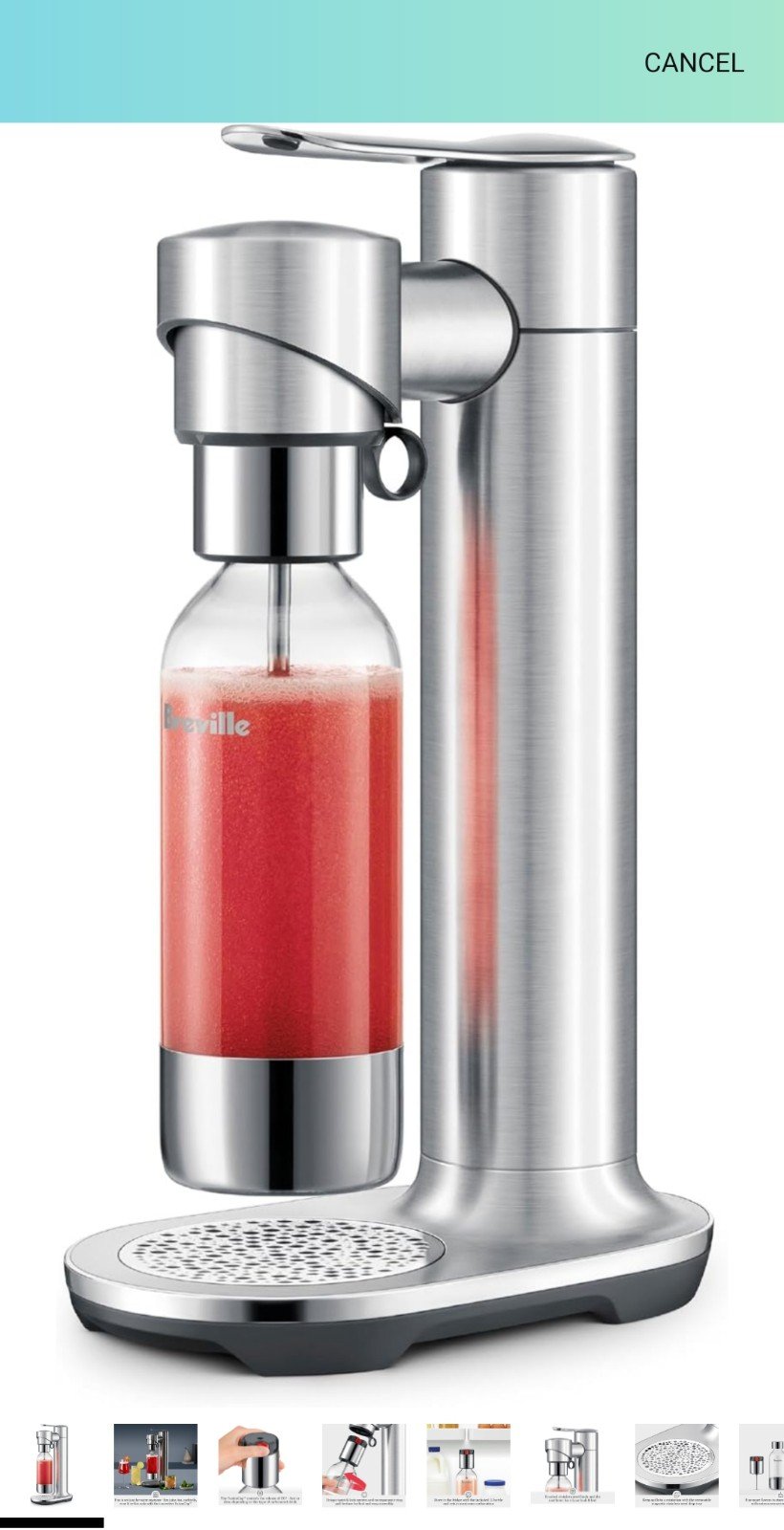 Breville InFizz™ Fusion Sparkling Beverage Carbonator Soda Fizz