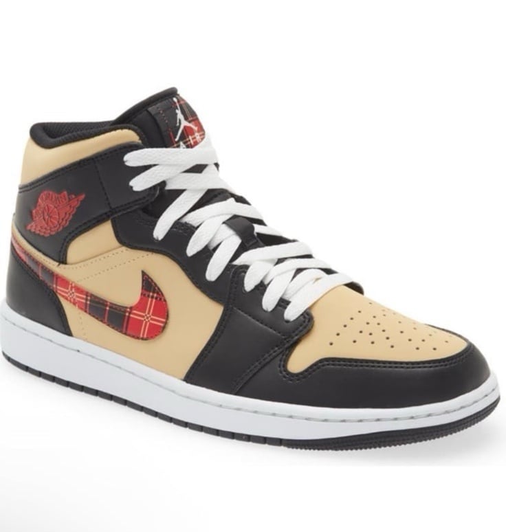 Jordan Air Jordan 1 Mid Tartan Swoosh SE Basketball Sneaker