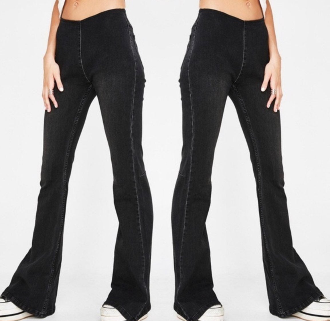 Dolls Kill Deadly American All Star Flared Jeans