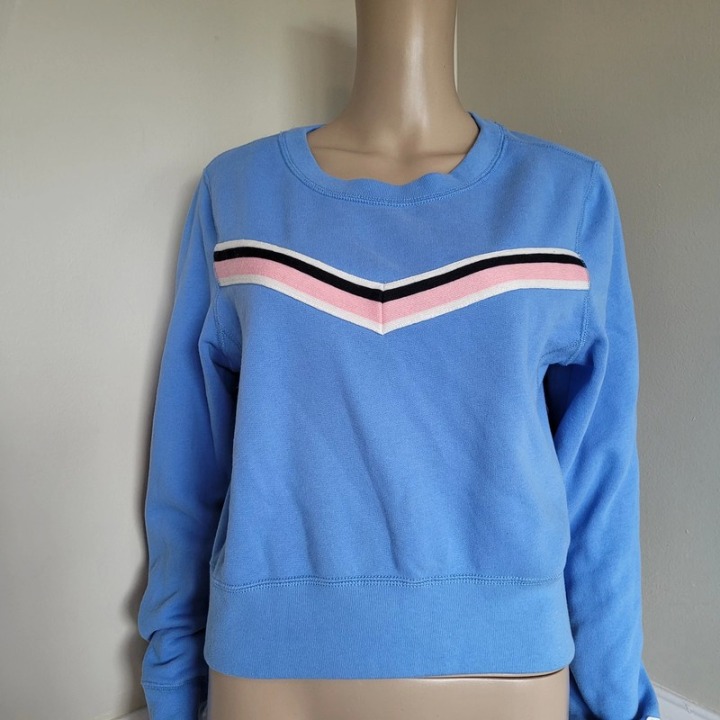 Abercrombie & Fitch Blue Women's Pullover Long Sleeve Sweatshirt Size Medium