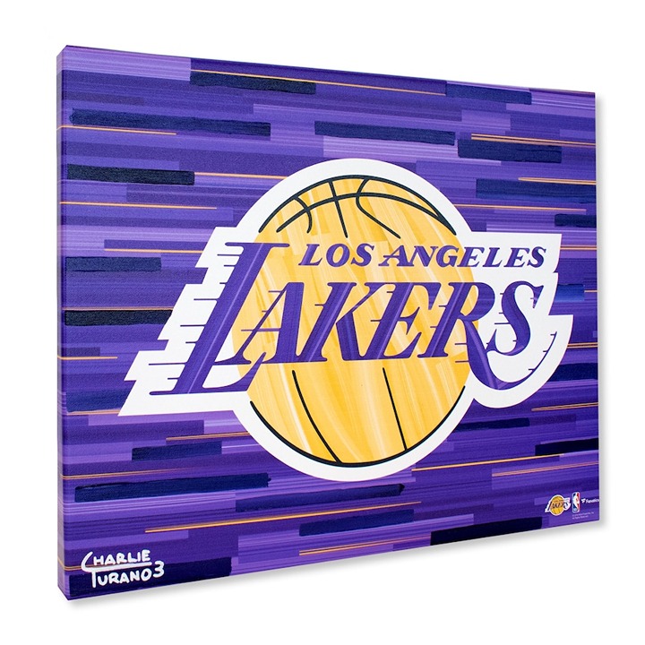 Los Angeles Lakers 16 x 20 Embellished Giclee Print by Charlie Turano III