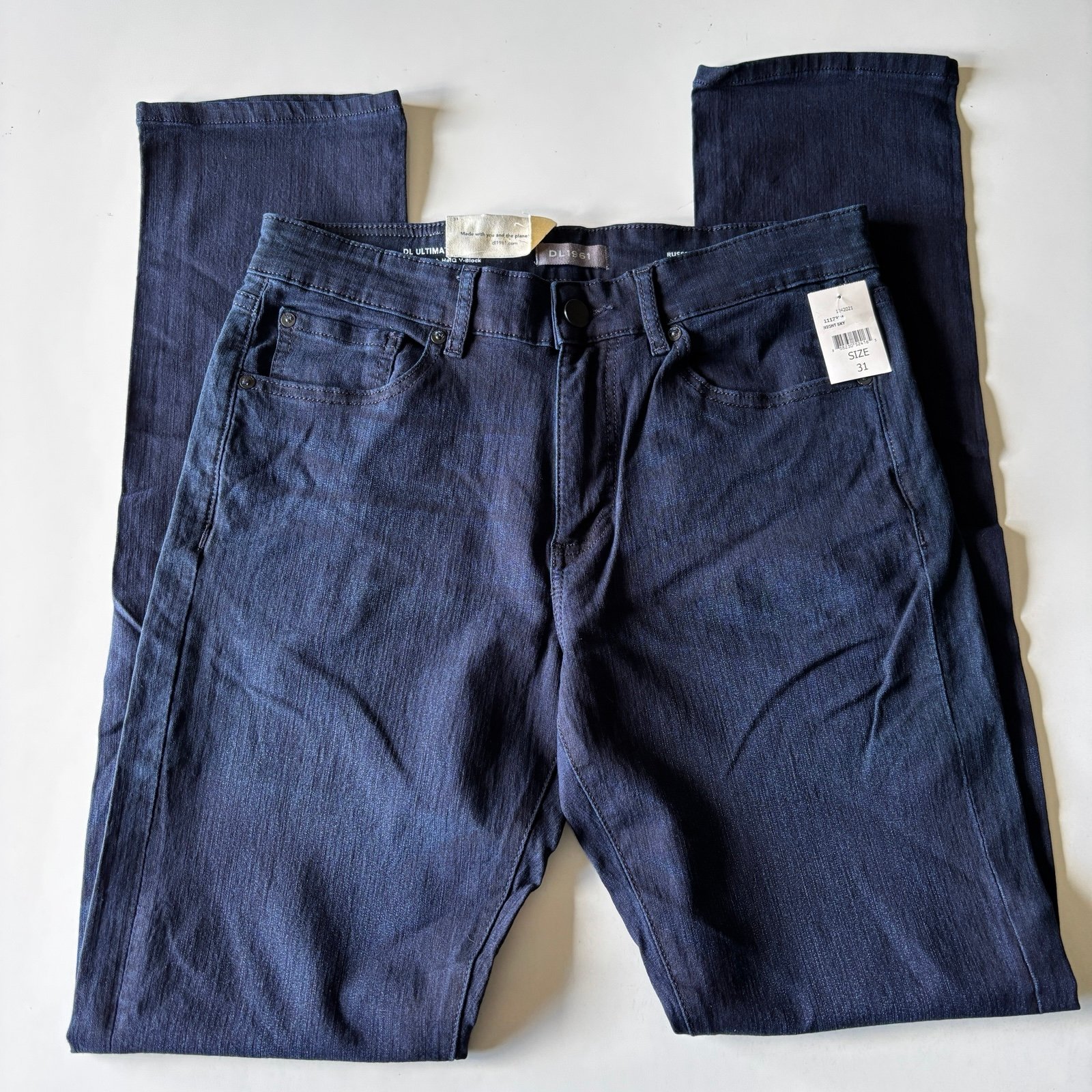 DL1961 Men’s Russell Slim Straight Jeans, Size 31x34