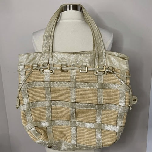 FOSSIL FIFTY-FOUR Gold Metallic Tote Shopper