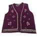 Capacity Sleeveless Sweater Vest Ribbon Embroidery Floral Size Large Grandmacore