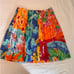 Lauren Ralph Lauren Pintuck Pleats Abstract Floral Print Skirt - 12 NWT
