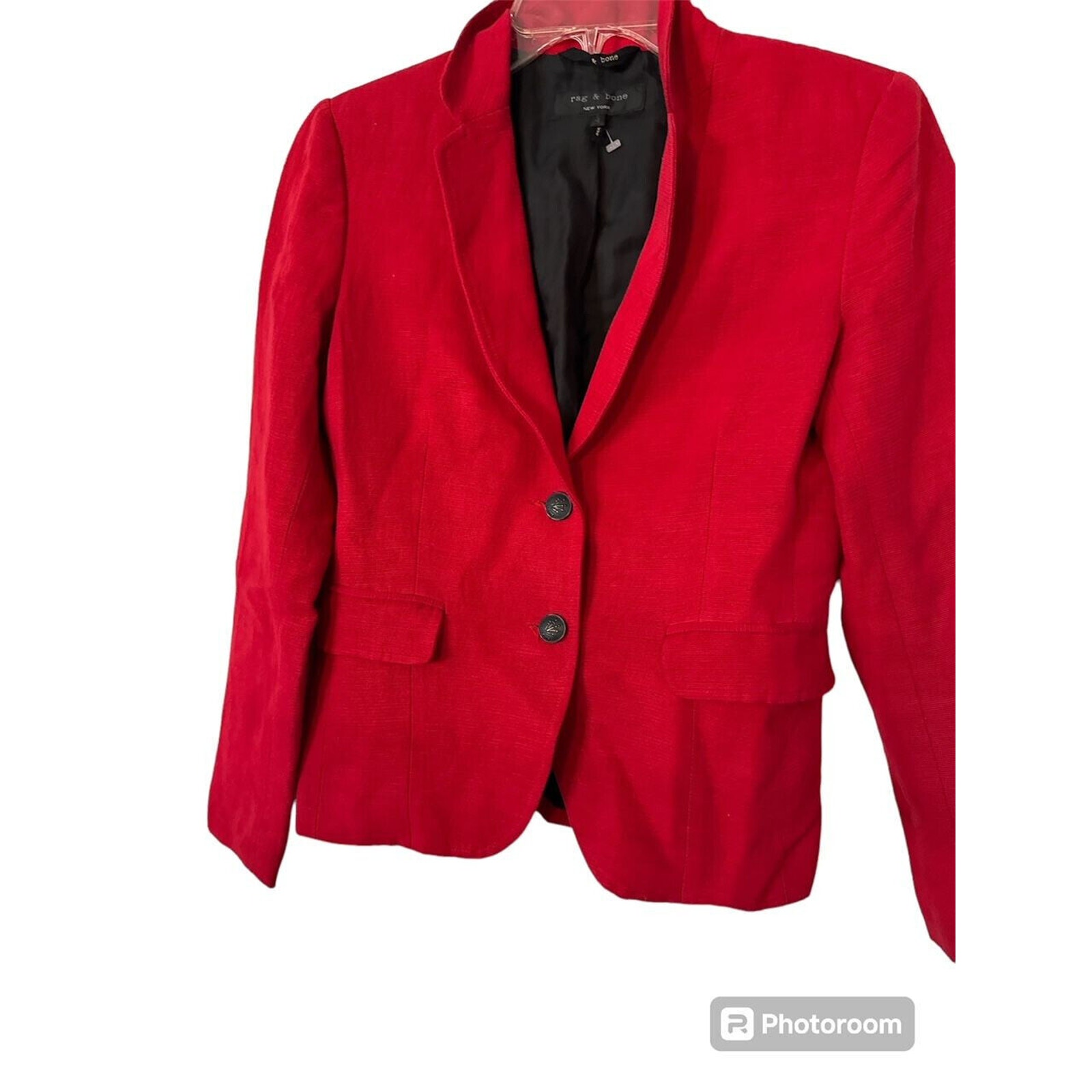 RAG BONE RED TEXTURE BLAZER SZ 4 Suits blazers
