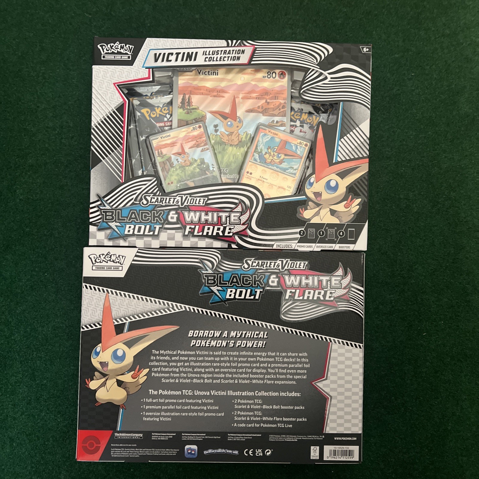 2025 Pokémon TCG Scarlet & Violet Victini Illustration Poster Box Lot of 2