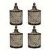 New smoked gray diamond faceted jars- set of 4