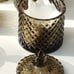 New smoked gray diamond faceted jars- set of 4