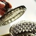 New smoked gray diamond faceted jars- set of 4