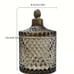 New smoked gray diamond faceted jars- set of 4